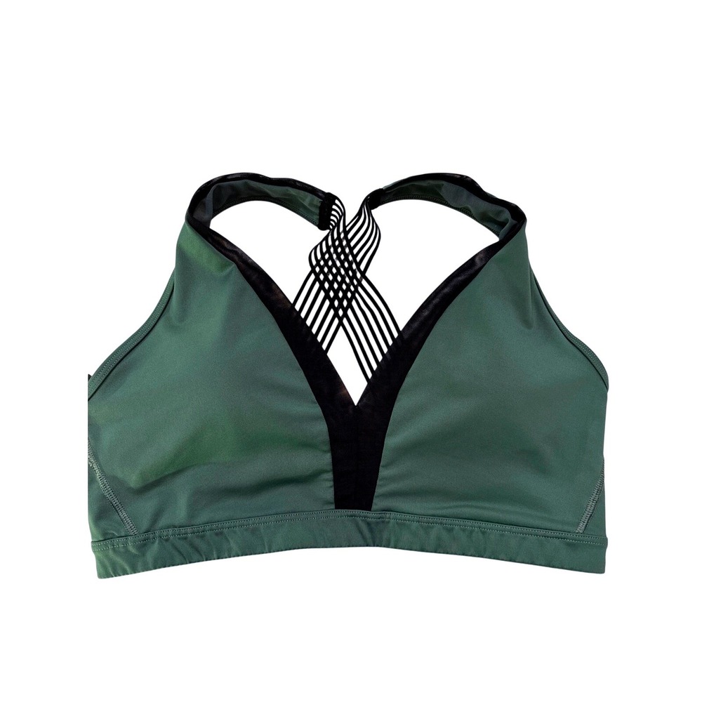 Victoria Sport (Green) Mesh Stripe Crossback Sports‎ Bra Women Large